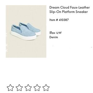 Dream Cloud Blue Slip-On Platform Sneakers